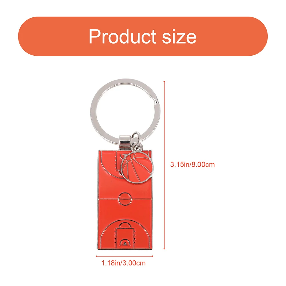 4 pçs chaveiros de metal estilo esportivo quadra de basquete pingente saco pendurado ornamento presentes de basquete para jogadores fãs