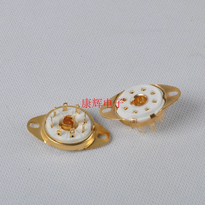 Supply of Ceramic Gold-plated Eight Pin Electronic Tube Holders. This Model Can Be Used for 5B254