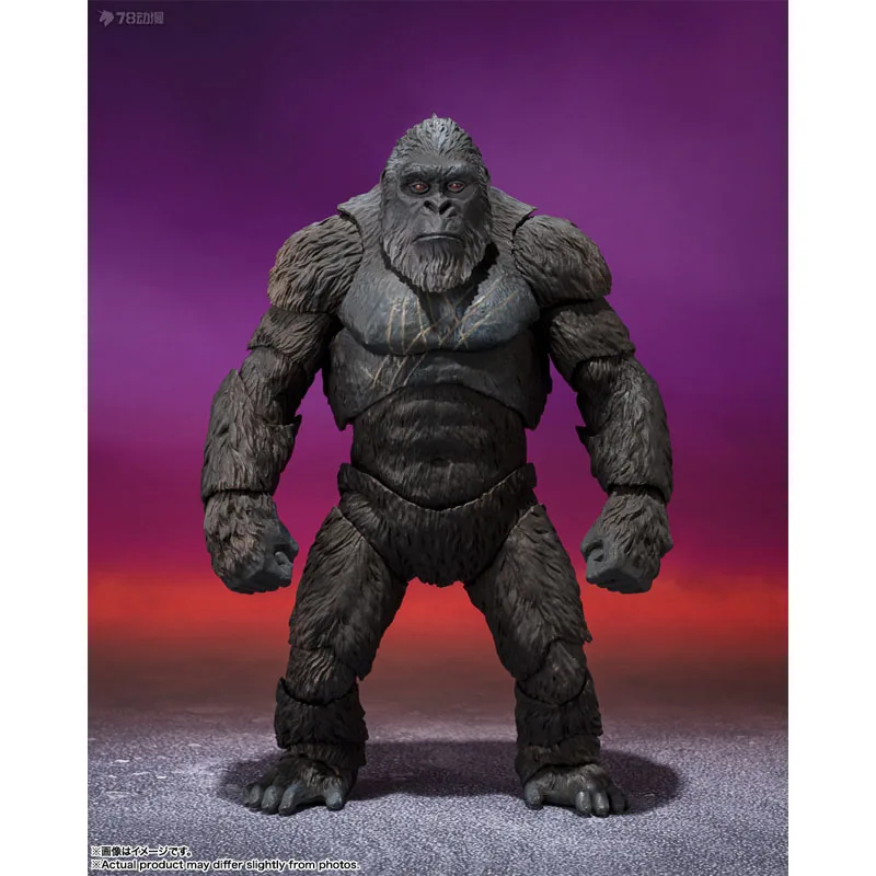 Bandai original s.h. monsterarts (2024) kong da anime figuras de ação brinquedo para meninos presente de natal ornamentos modelo colecionável