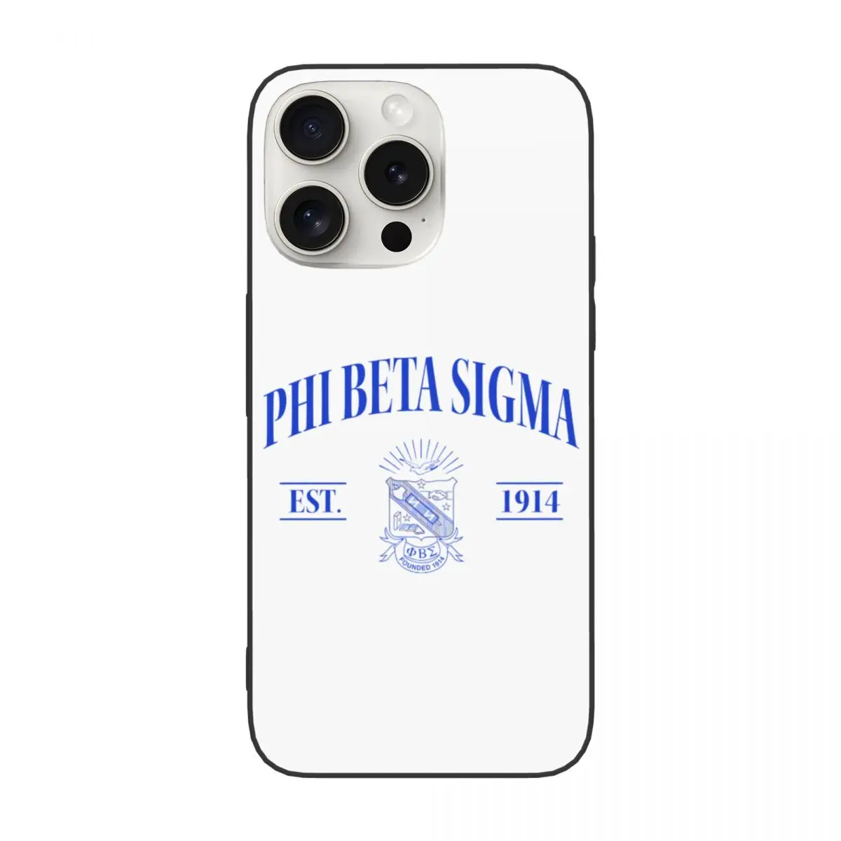 Phi Beta Sigma PBS Fraternity Cover Case for iPhone 15 14 13 Pro Max Mini Plus Soft Silicone Shockproof Cover