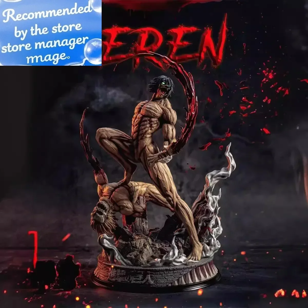 

29cm/11.4inch Eren Jaeger Figure Manga Attack On Titan Anime Figures Jaeger Pvc Model Statue Doll Collection Decoration Toy Gift