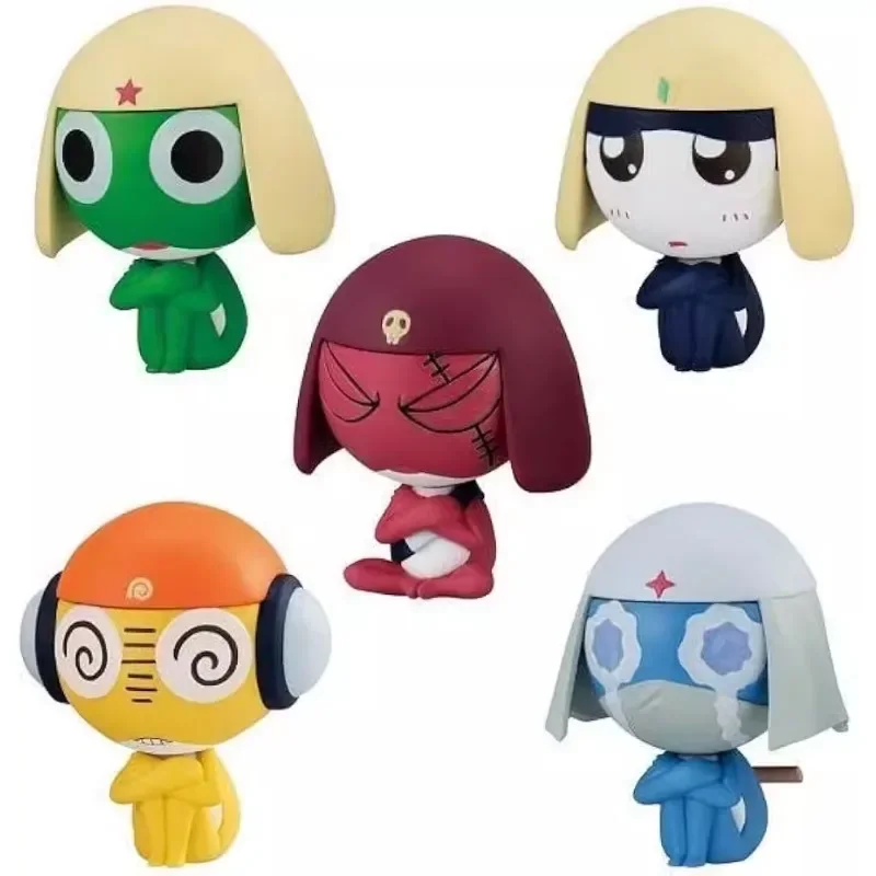 In Stock BANDAI Gashapon Keroro Sergeant Waiting Figure Sitting Desktop Ornament Action Figure Children's Toy Collection