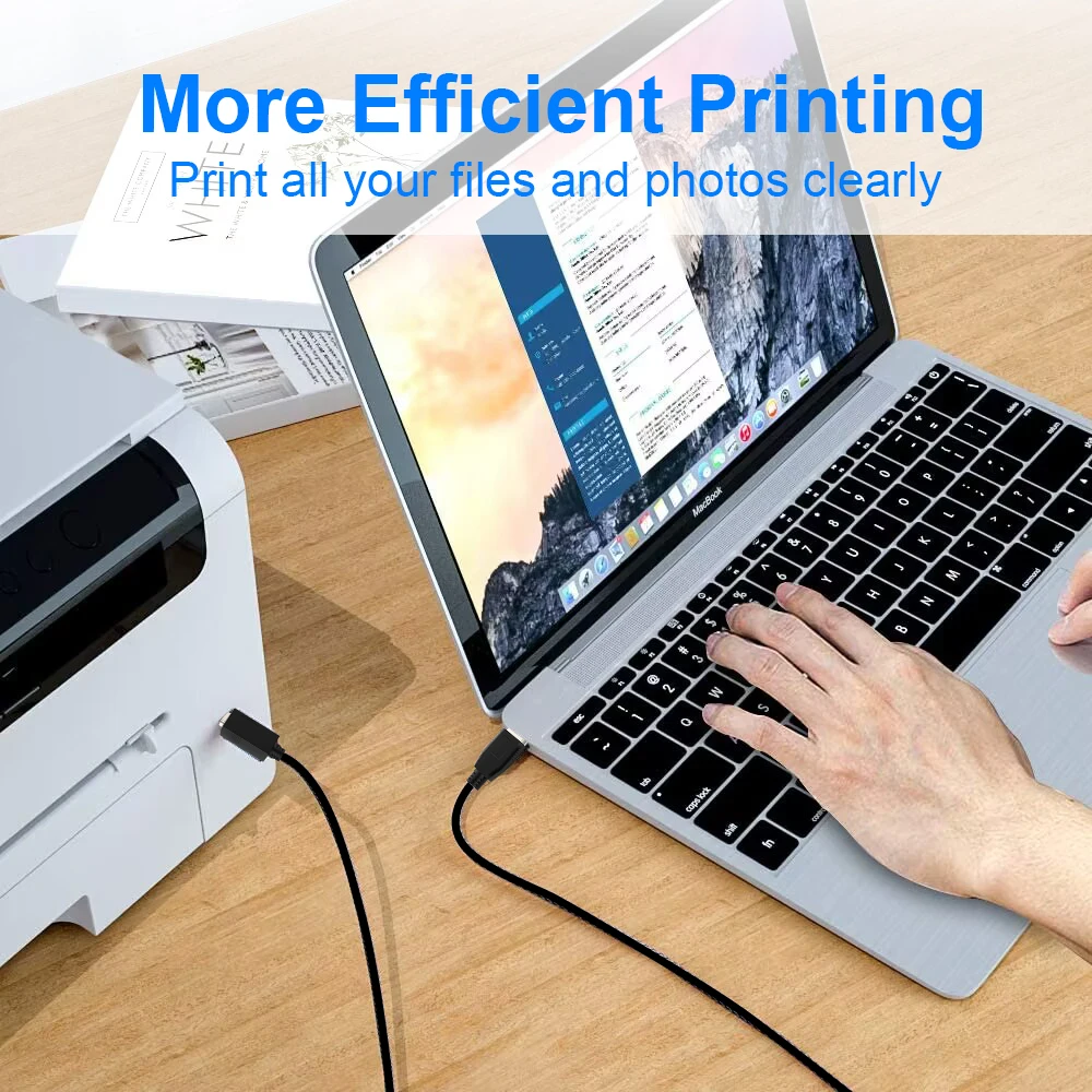 Zoguo-USB 2.0プリンターケーブル,高速スキャナー,HP,canon,dell,xerox,Samsung,ピアノ用コード,USB-A〜USB-Bケーブル