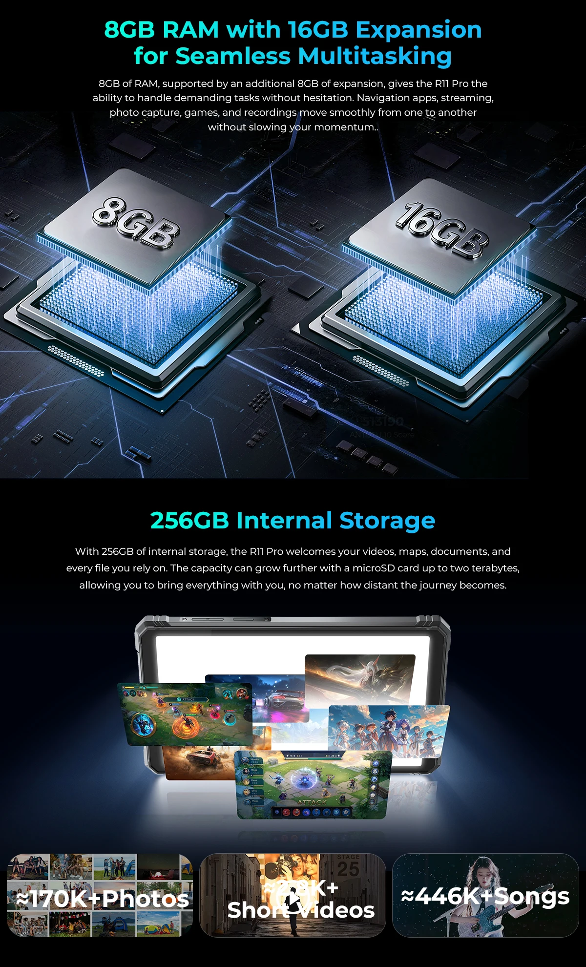 HOTWAV R11 Pro Octa-core Rugged Tablet 8.7'' HD 120Hz Display Lightweight 10150mAh Massive Battery 20W Fast Charging Shock-proof Waterproof Pad 8GB RAM+16GB Expansion 256GB ROM 64MP 16MP Camera Android 16 OS Tablet PC 1080P Global Dual 4G With Stylus Pen