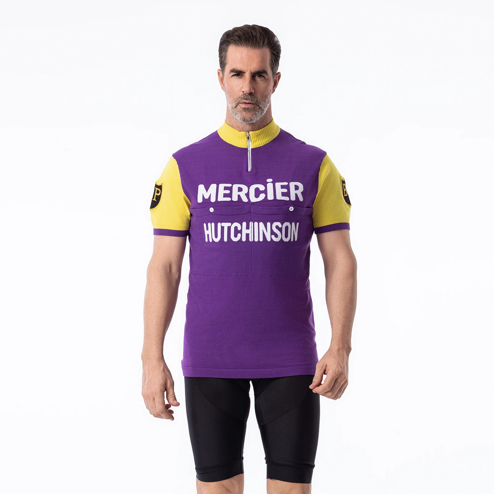 

MERCIER Cycling Jersey Clothing Bike Top MTB Road Wear Classics Retro Merino Wool Purple