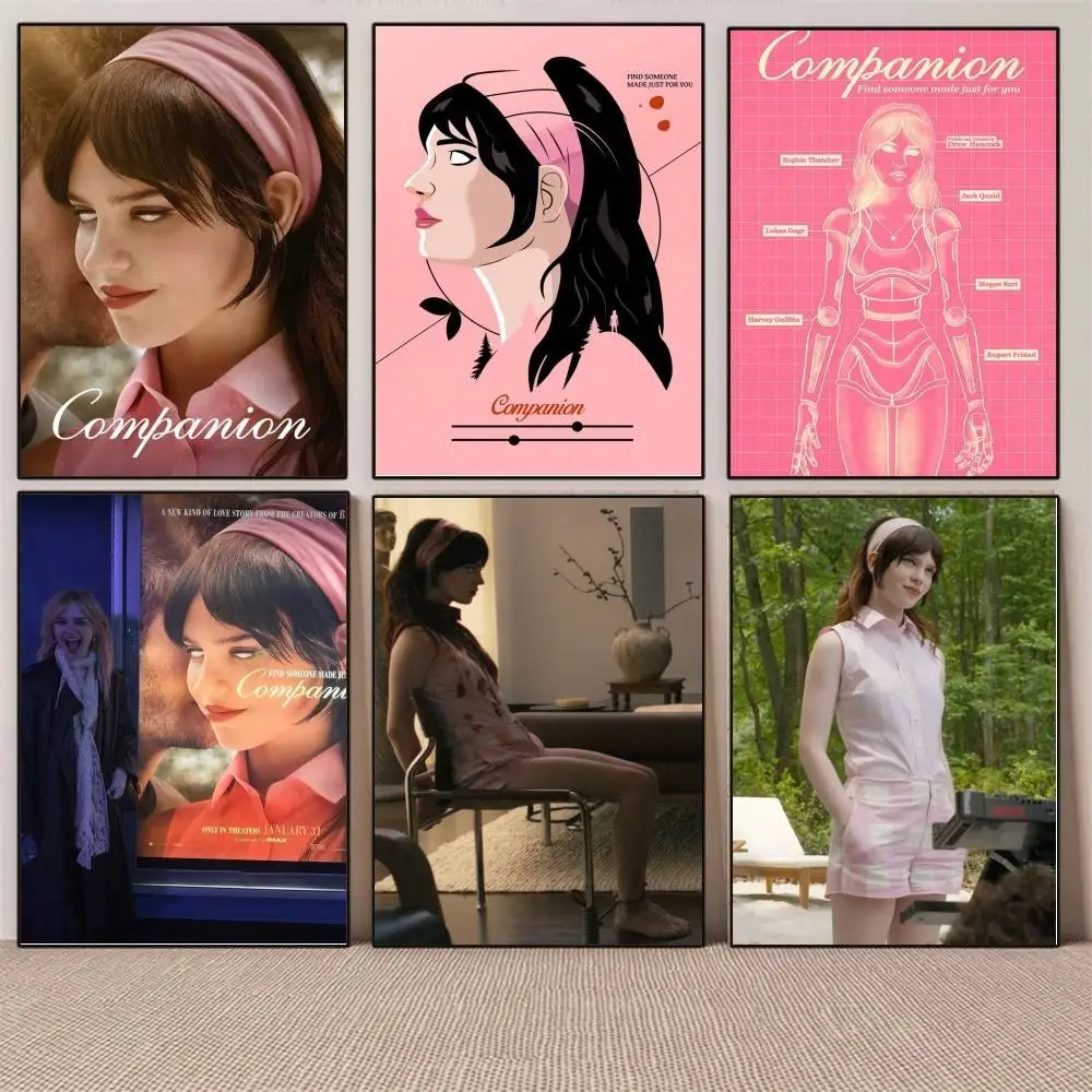 1PC Companion (2025) Movie poster Self-adhesive Art Waterproof Paper Sticker Coffee House Bar Room Wall Decor