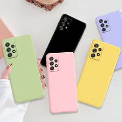 Luxury Liquid Silicone Cover For Samsung Galaxy A52 A72 A33 A53 A73 A12 A22 A32 A13 A23 A14 A15 A24 4G A34 A54 A25 5G Case