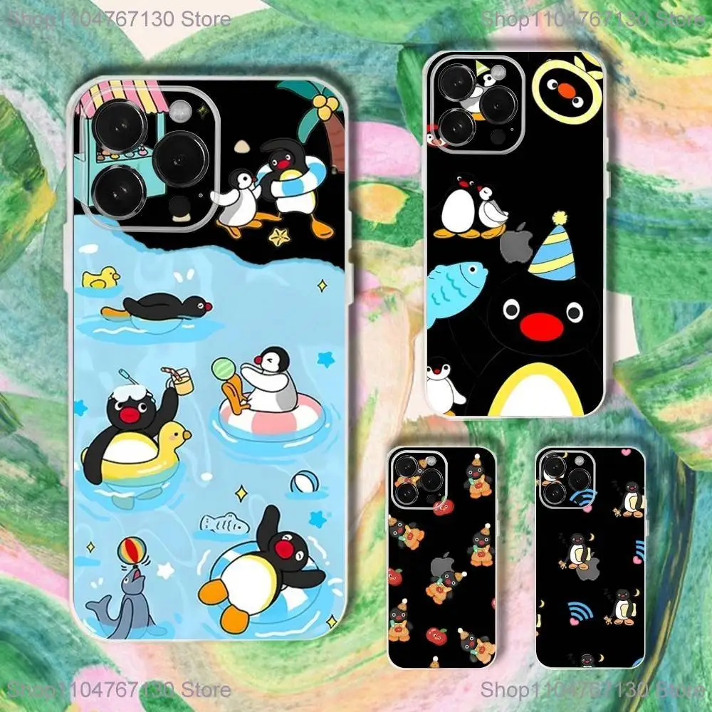 

Funny Cartoon P-Pingu Phone Case For iPhone 17,16,15,14,13,12,11 Plus,Pro,Max,XR,XS,Plus,E,SE4,Mini Transparent Cover