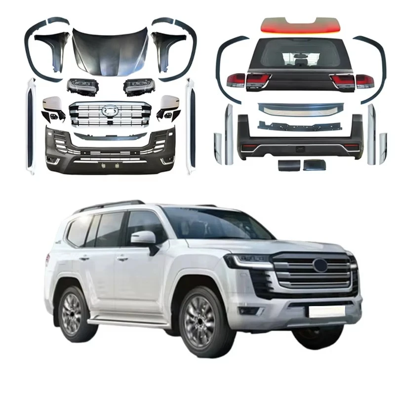 High Quality Auto Parts for Toyota 2008-2021 LC200 Upgrade LC300 Auto Parts Front and Rear Bumper Grille Kit Headlights