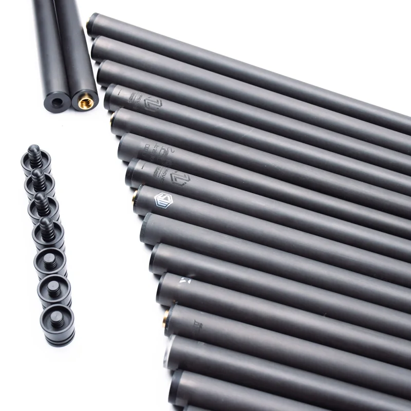 High straightness carbon cue shaft, 12.4mm, radial & wavy joints available