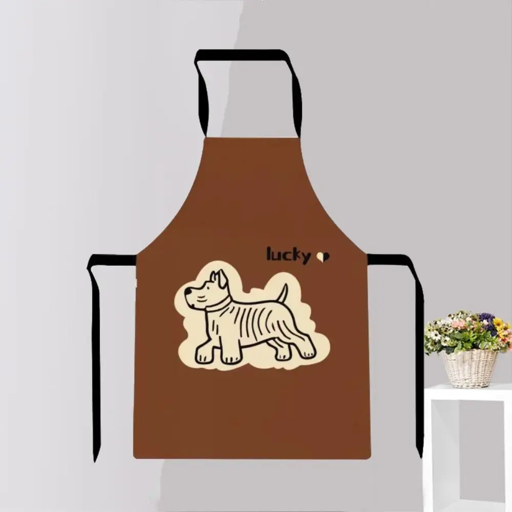 

Милый фартук для приготовления пищи с защитой от брызг, грязи, домашний тканевый кухонный фартук, мультяшный дизайн, регулируемый фартук для выпечки, домашние мероприятия