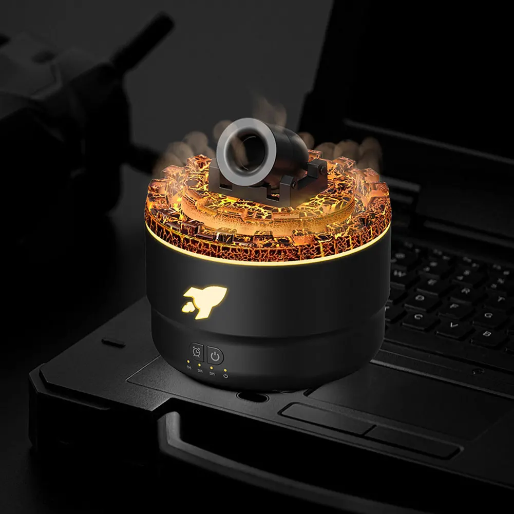 Aroma Humidifier Artillery Fire Essential Oil Diffuser Aromatherapy Volcanic Crack Light Cannons Blast Humidifier Air Humidifier