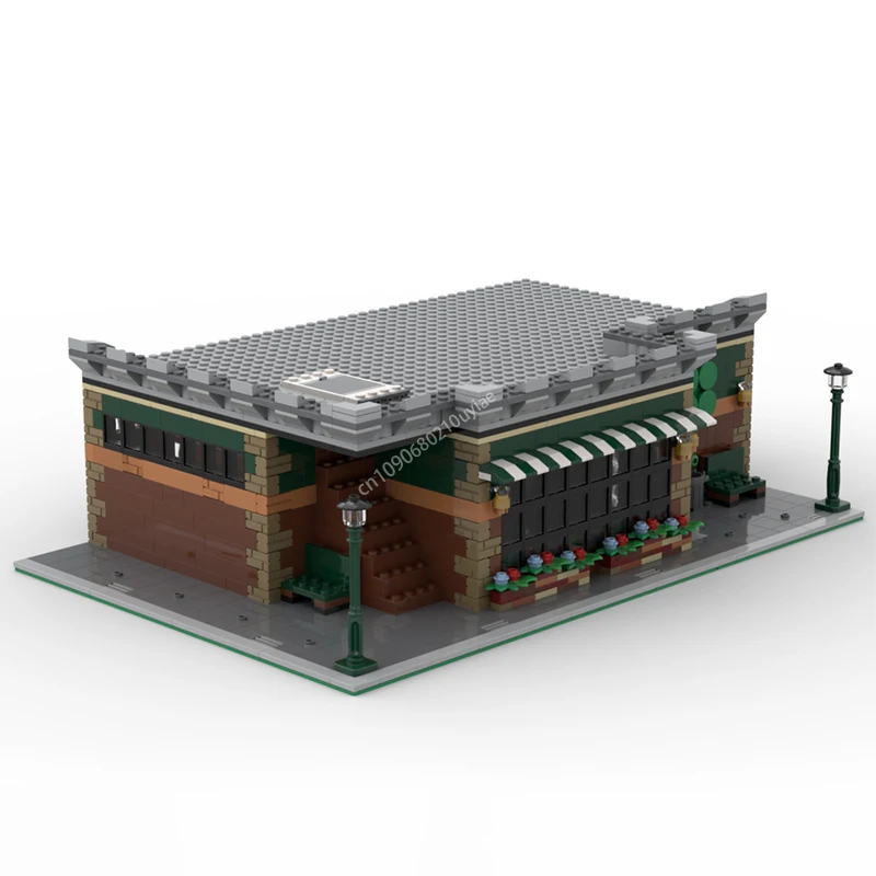 MOC Modular Sitcom Suite MacLaren's Pub City Street View Model Architecture Building Block Diy Kids Bricks Toys Educational Gift