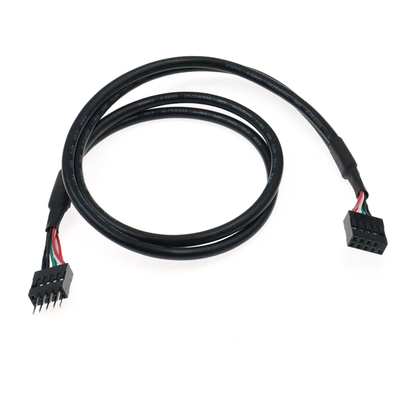 0.3m Main Board Chassis Front 9-pin Terminal USB 2.0 male to female Extended Cable DuPont 2.54mm Data Cable Power Supply Line