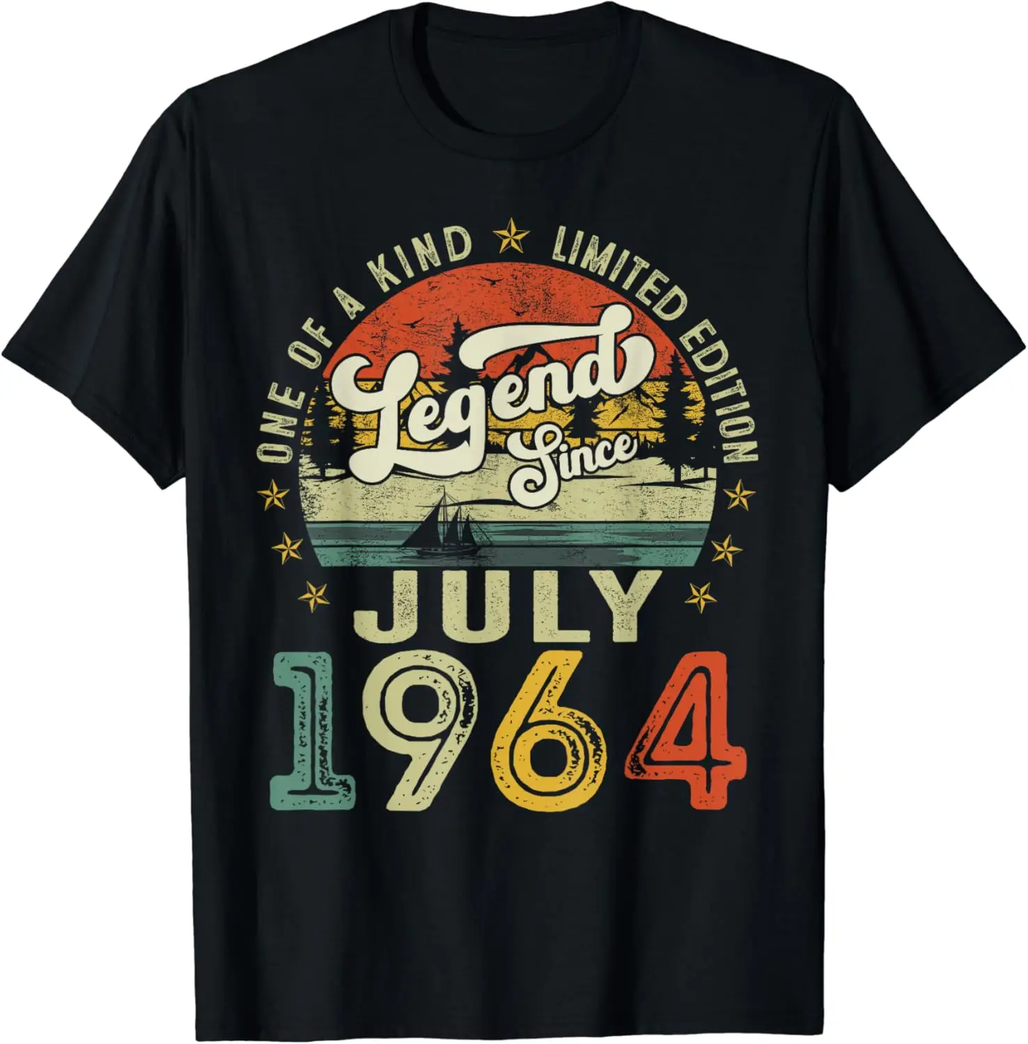 Legend Since July 1964 60 Years Old 60th Birthday Men Women T-Shirt Graphic T Shirts Men Women Clothes Tops Camisetas