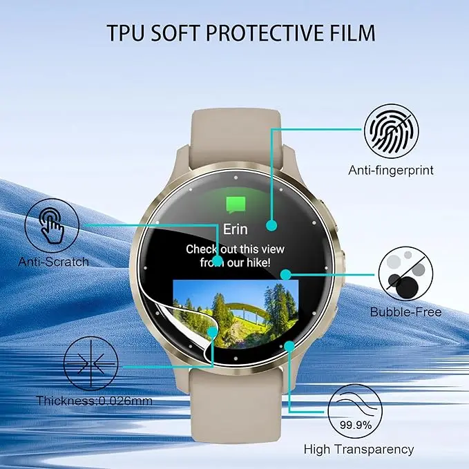 1-5 Stück Hydrogel-Folie für Garmin Forerunner 165 965 955 255 Displayschutzfolie für Garmin 265 265S 255S Anti-Kratz-Schutzfolie – Detail 3
