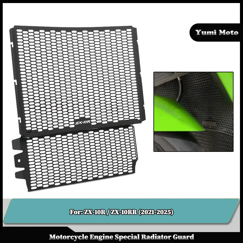 

Motorcycle Accessories Radiator Guard Grille Cover Protector Protective Grill For KAWASAKI ZX10R ZX10RR ZX-10R ZX-10RR 2021-2025