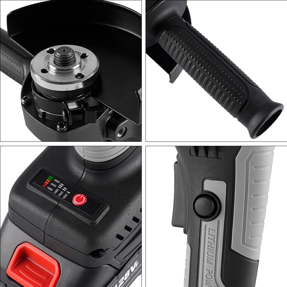Imagem -04 - Brushless Elétrica Angle Grinder Cordless Eficiente Grinder Cutting Machine Ferramentas Elétricas para Makita 18v Bateria 125 mm 20000rpm