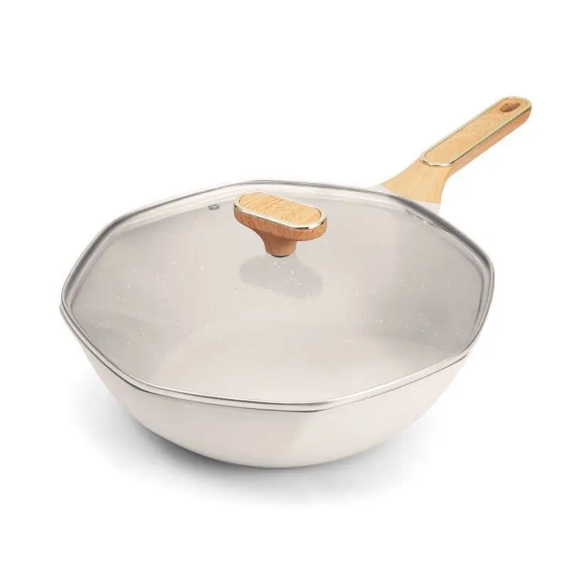 32Cm octagonal non-stick cooking wok induction cooker non-smoking iron