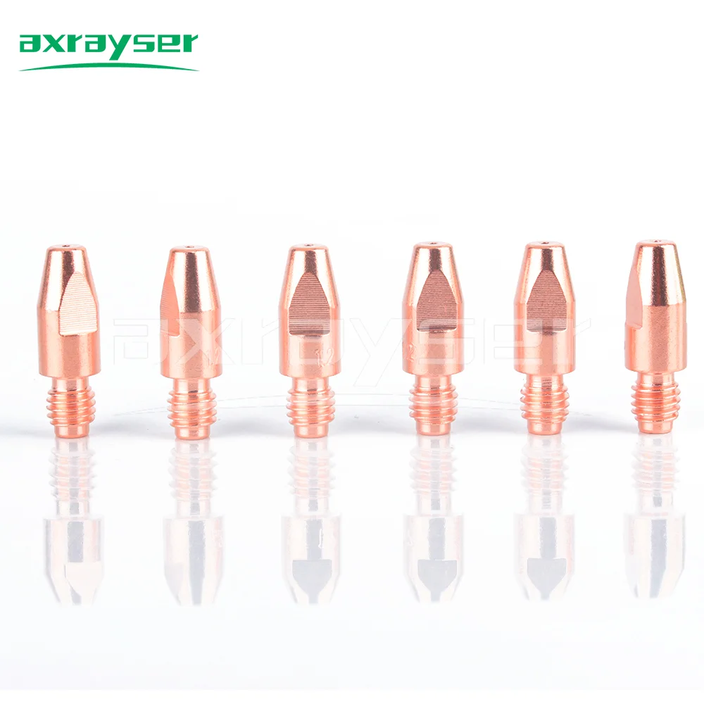 24KD 25AK Punte di contatto in rame Ugelli di saldatura MIG MAG GMAW Punta della torcia di saldatura M6x28mm Accessorio per torcia di saldatura Punta MIG Ugello del gas