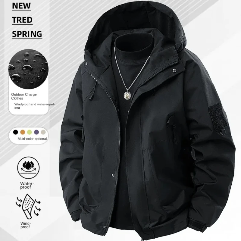 

2025 Autumn New Stormtrooper Windproof Waterproof Jacket Man Spring Outdoor Hiking Jackets Men's Women's Cargo Jacket Work Coat