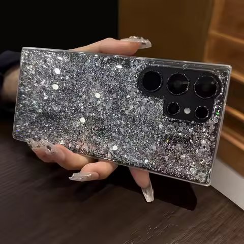 Luxury Bling Glitter Sequins Case For Samsung Galaxy S25 S24 Ultra S23 S22 S21 Plus S20 FE Note 20 A55 A54 A35 A16 Soft Cover