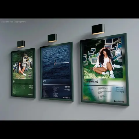 SZA SOS Album Poster Rap Hip Hop Ctrl Leinwand Malerei Ästhetische Wandkunst für Home Office Room Decor Pop Sänger Musik Album Pr