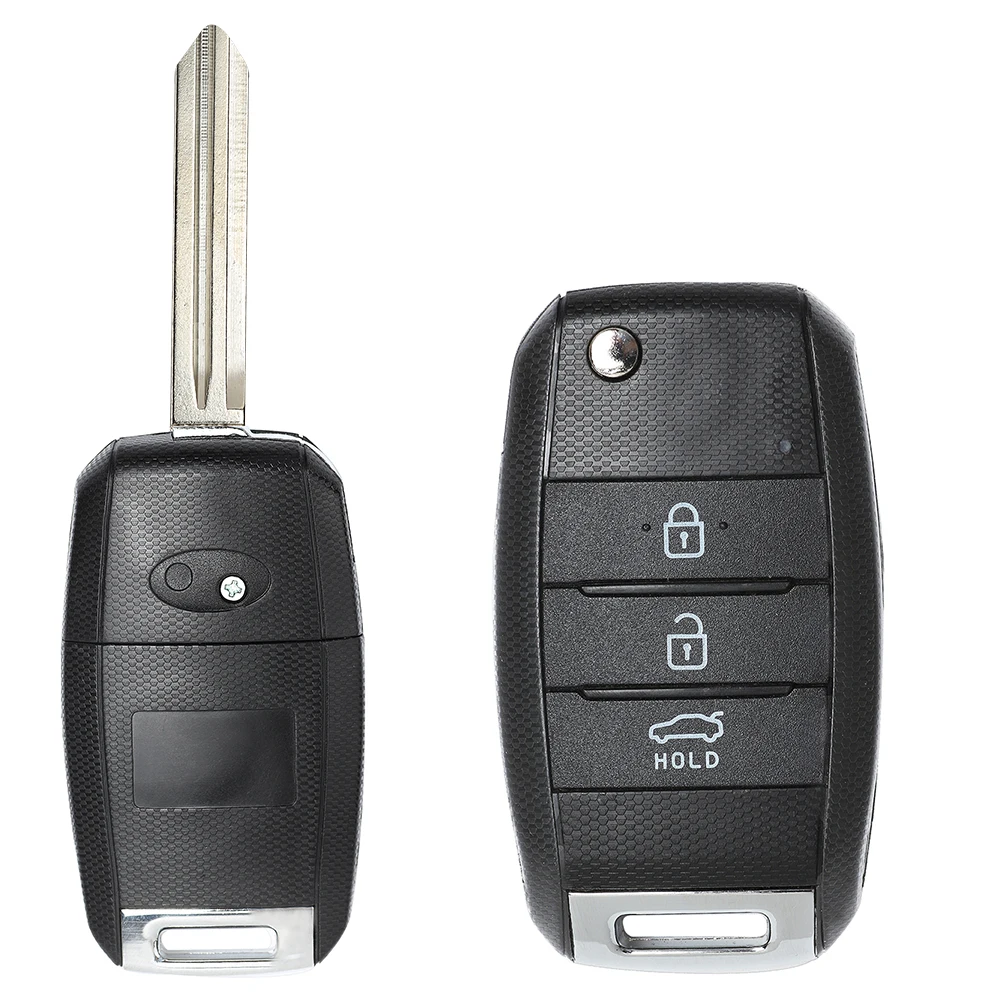 KEYECU Flip Remote Key Shell Case Fob 3B/4B for Kia Sorento Carens K3 K5 Cerato Forte Rio Optima
