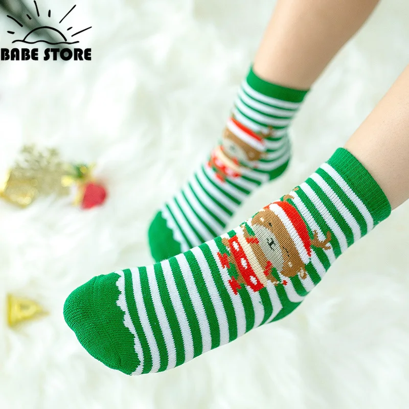 Children\'s Socks for Newborns Girls Boys Baby Anti-slip Child Warm Winter Cute Christmas Socks for Kids 0-10Y Baby Socks Girl