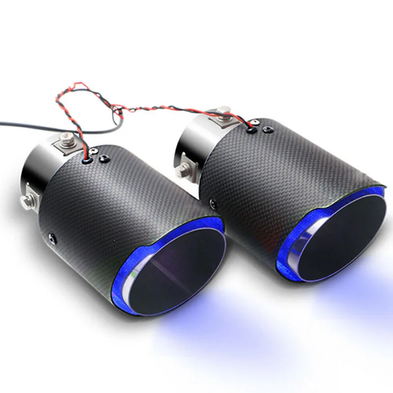 

Modified Cool Luminous Carbon Fiber Tail Cover Car Exhaust Pipe, Car Modified Spitfire Tail Nozzle Tail Throat