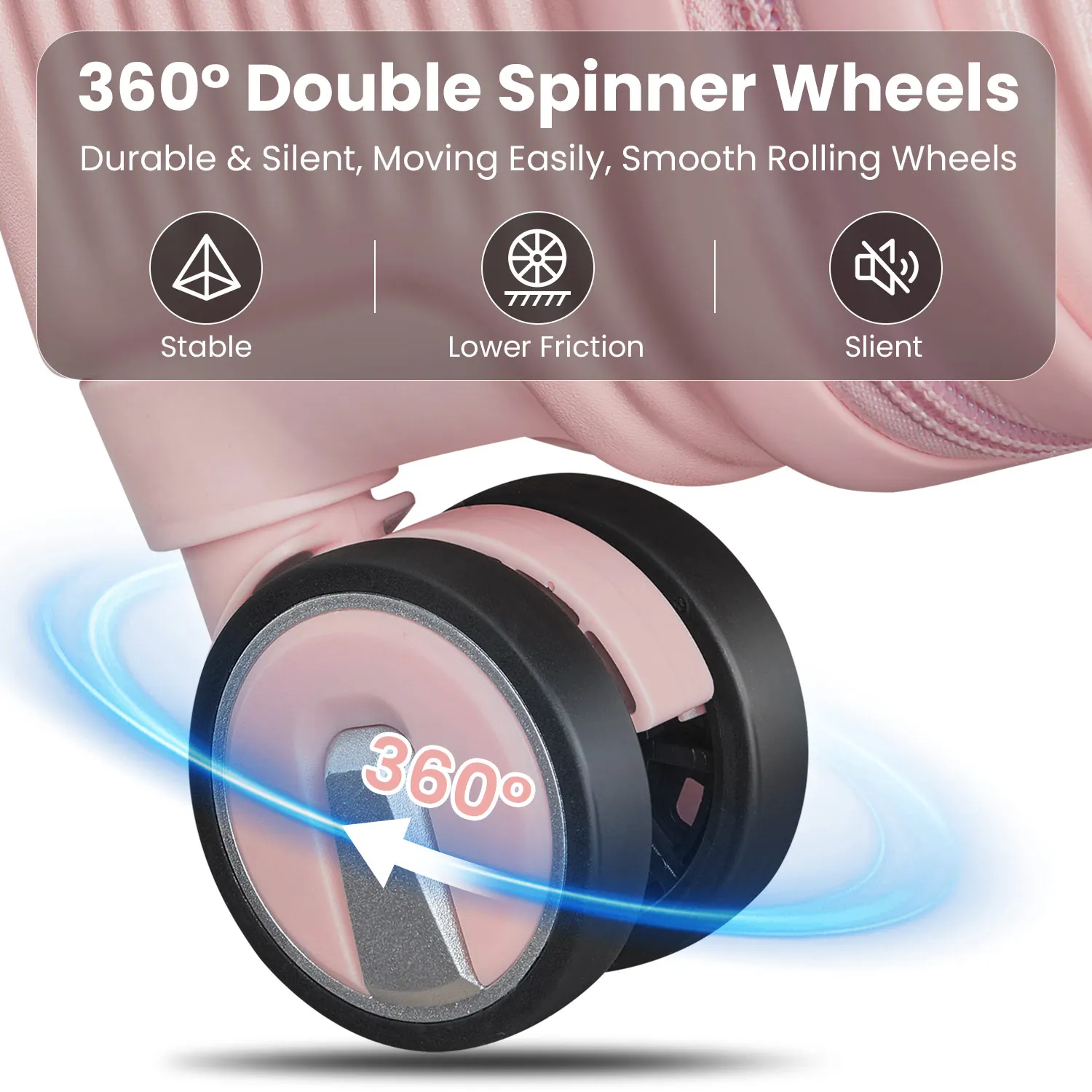 18" Carry On Luggage with Front Open Door &Laptop Interlayer, Hard Shell Suitcase Built-In TSA Luggage Lock,Hardside Lightweight