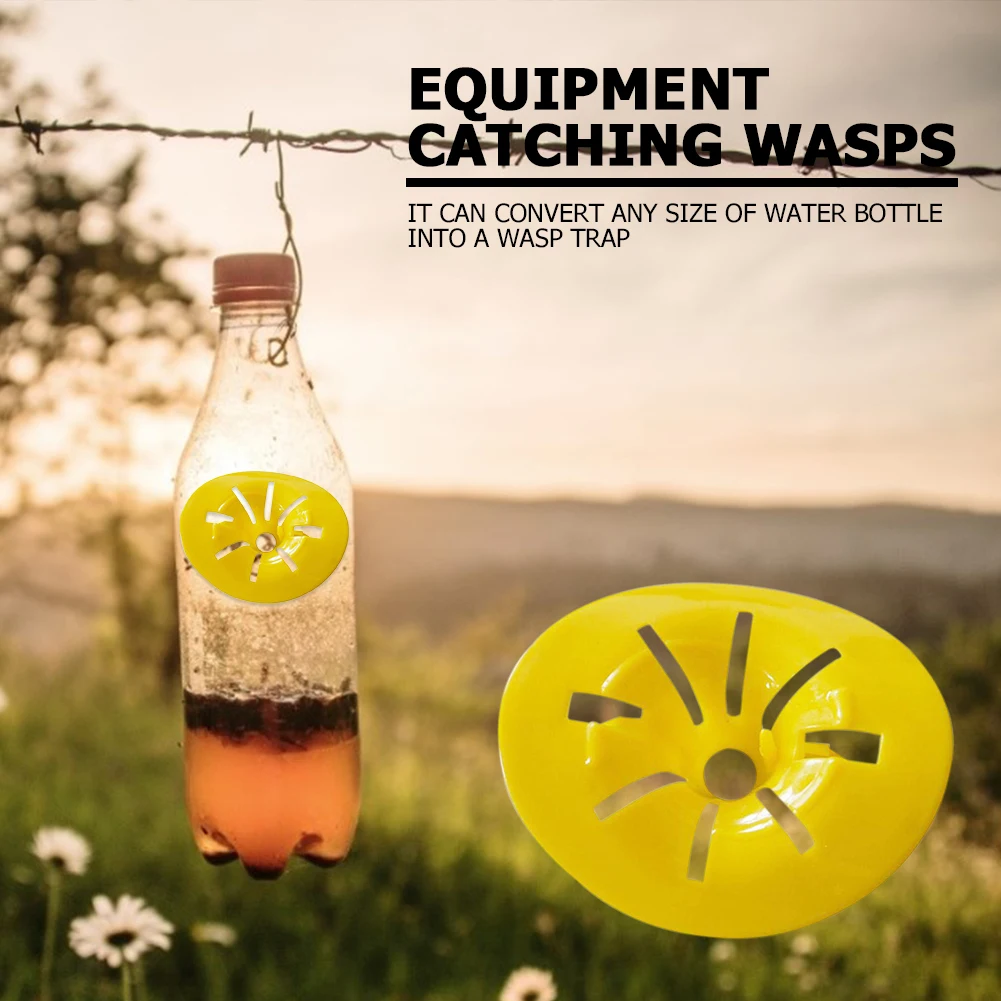 5-100PCS Wasp Trap Catcher Flower Shape Flying Insects Funnel Trap Bee Hornet Catcher Garden Outdoor Hanging Pest Control Tool