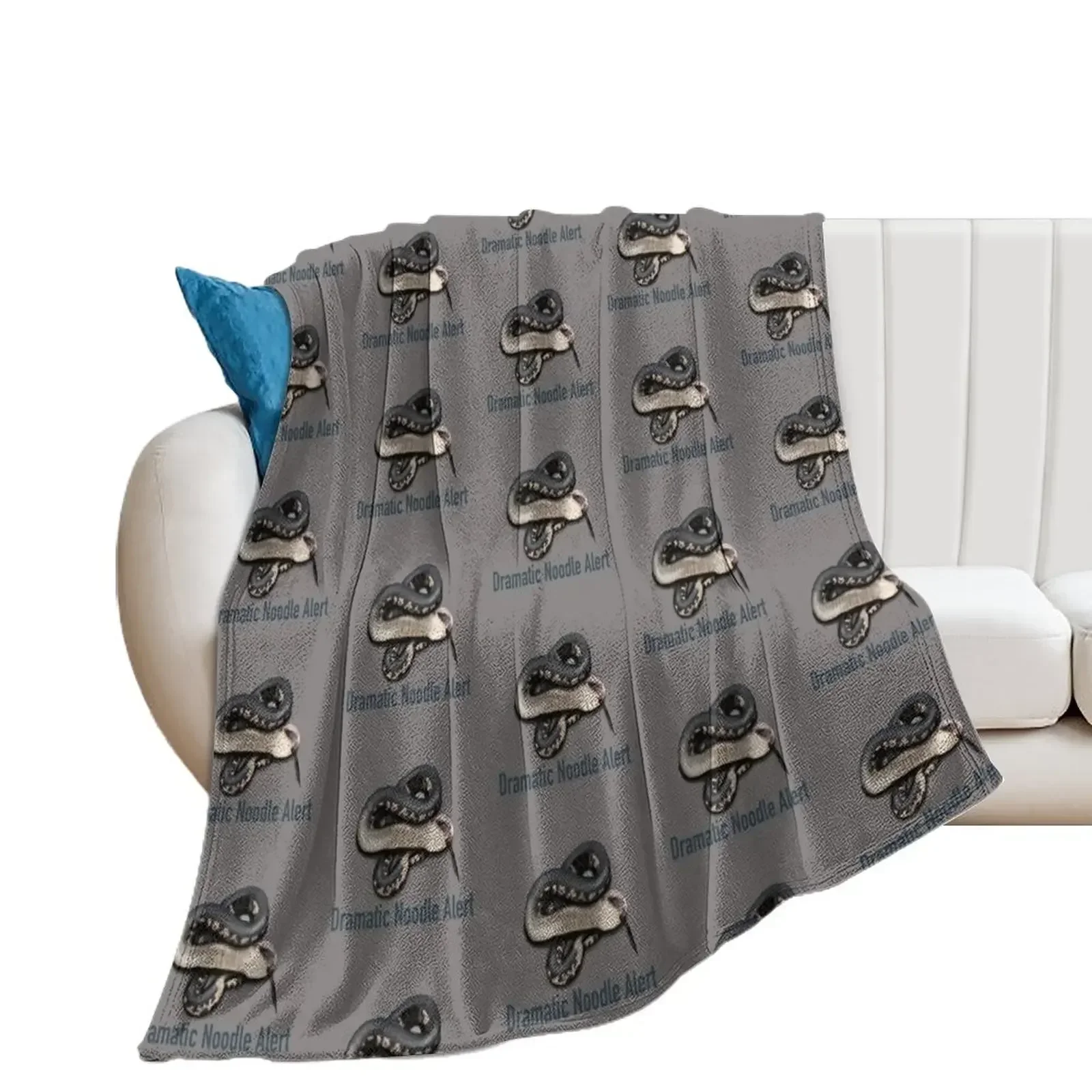 Dramatic Noodle Alert Throw Blanket Decorative Beds Cute Blankets