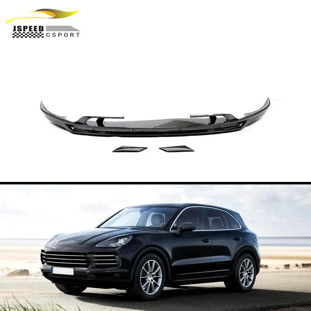 

Suitable for Porsche CAYENNE SPORT UTILITY 4-door Carbon fiber front bumper lip 2018-2019