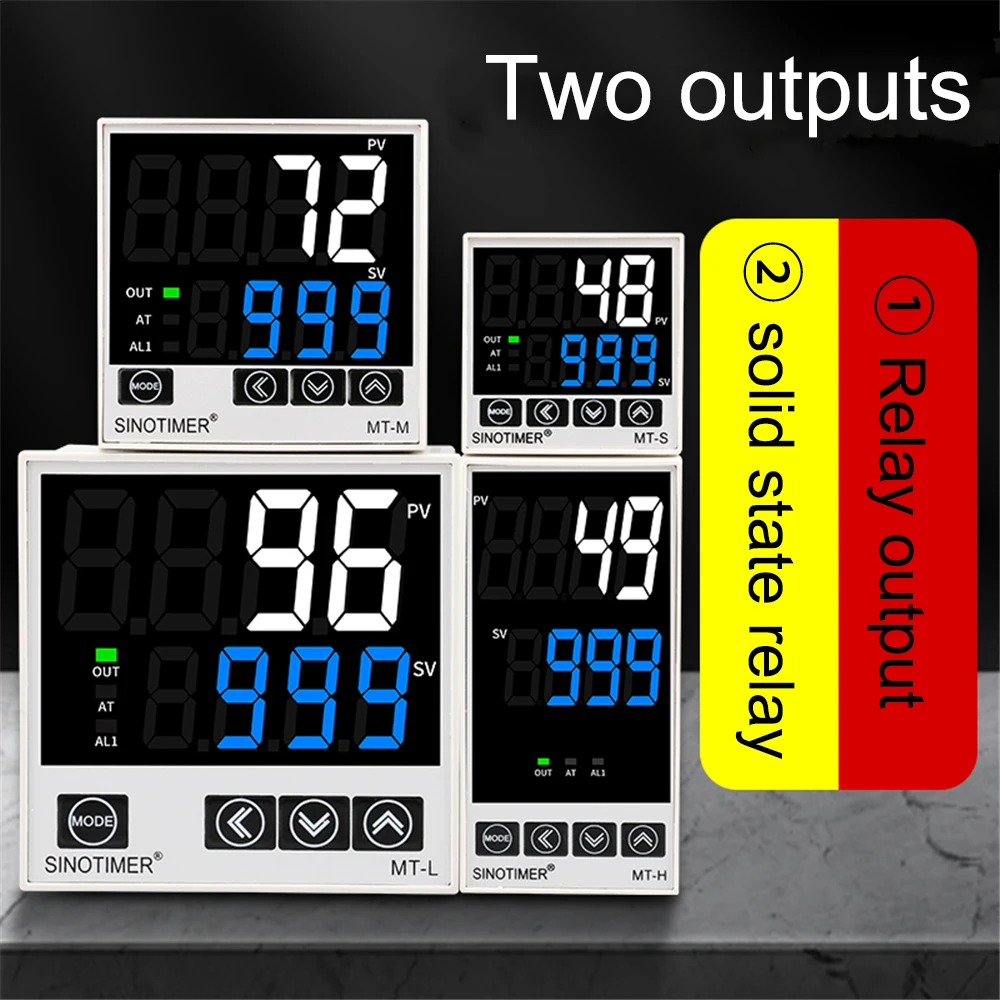 PID Intelligent Temperature Controller KJEN Type Four Input Intelligent Temperature Regulator Relay Solid State Double Output