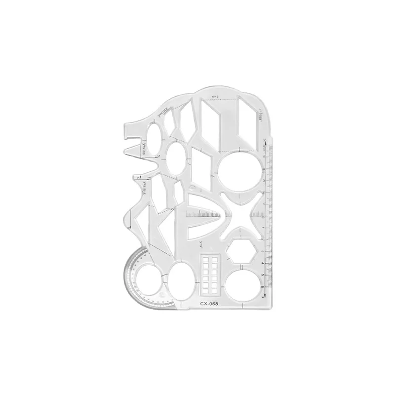Régua multifuncional modelo de desenho arte design arquiteto estéreo geometria círculo desenho escala de medição réguas escala de desenho