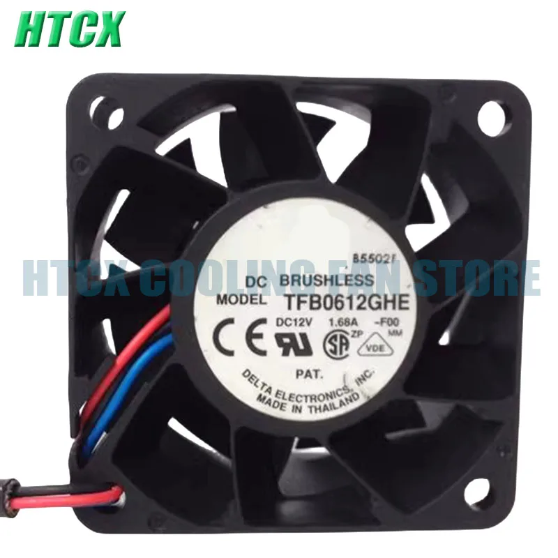 12V 1.68A 20.16W Brand New Cooler Fan 60*60*38MM TFB0612GHE   Pressurized Version Heatsink Chassis Cooling 6Pin 3-Wire