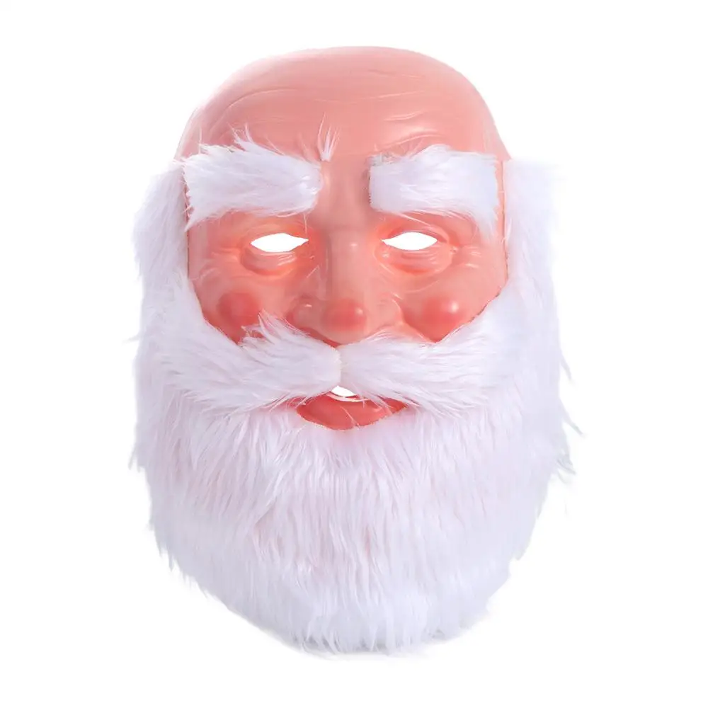 Warm Face Cover Santa Claus Beard Mask Hat Set Cosplay Props Xmas Christmas Decoration 3D Cartoon Cosplay Accessories Adult 4