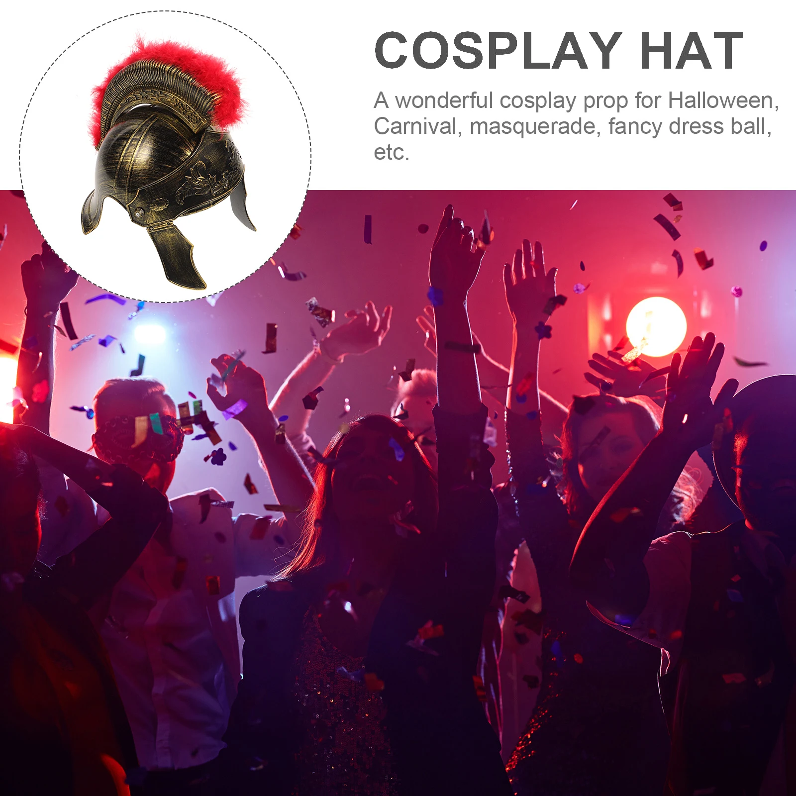 

Roman Hat Golden for Men Light Comfortable Cosplay Costume Prop Plastic Vintage Roman