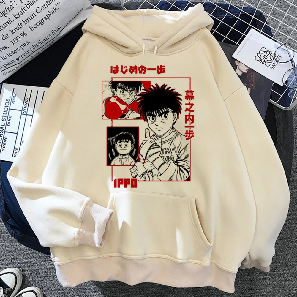 

Хаджим без Ippo толстовки женские harajuku уличная одежда с мотивами из аниме толстовки Женская аниме одежда