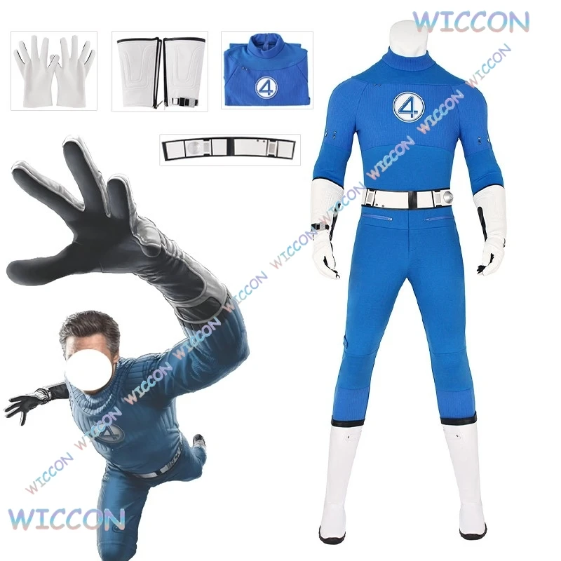 

Fantastic Human Four Reed Richards Cosplay Costume Uniform Shoes Adult Men Halloween Carnival Play Role Clothes Clothing