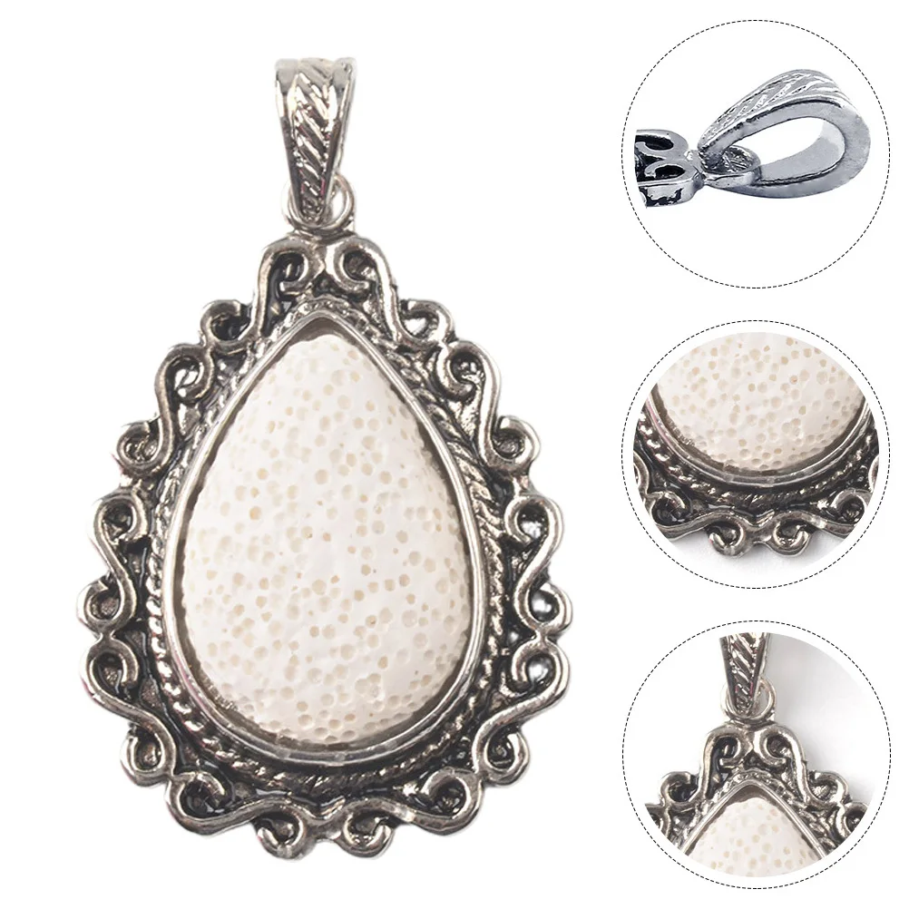 

Lava Stone Charm Water Drop Pendant DIY Jewelry Making Supplies Durable Necklace Bracelet Pendants Volcanic Stone Charms