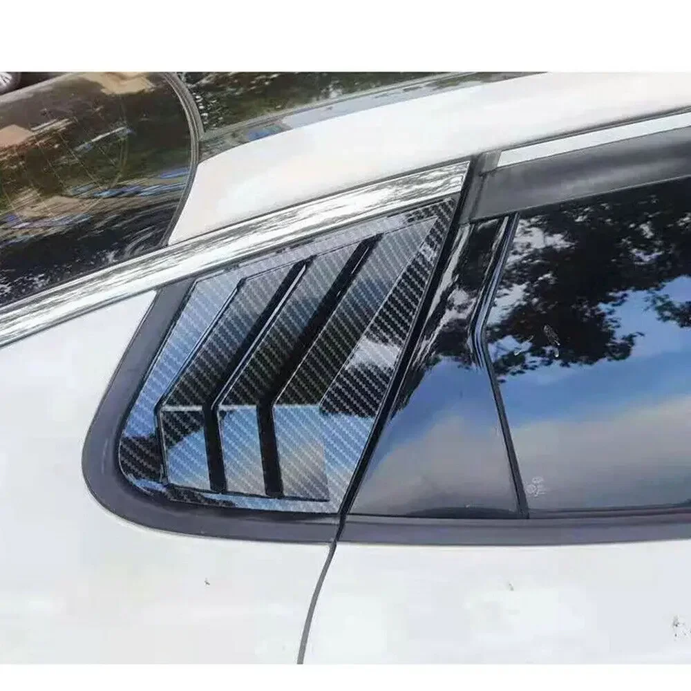 For Kia Optima K5 Sedan 2016-2019 Car Rear Louver Window Side Shutter Cover Trim Sticker Vent Scoop ABS Carbon Fiber Accessories