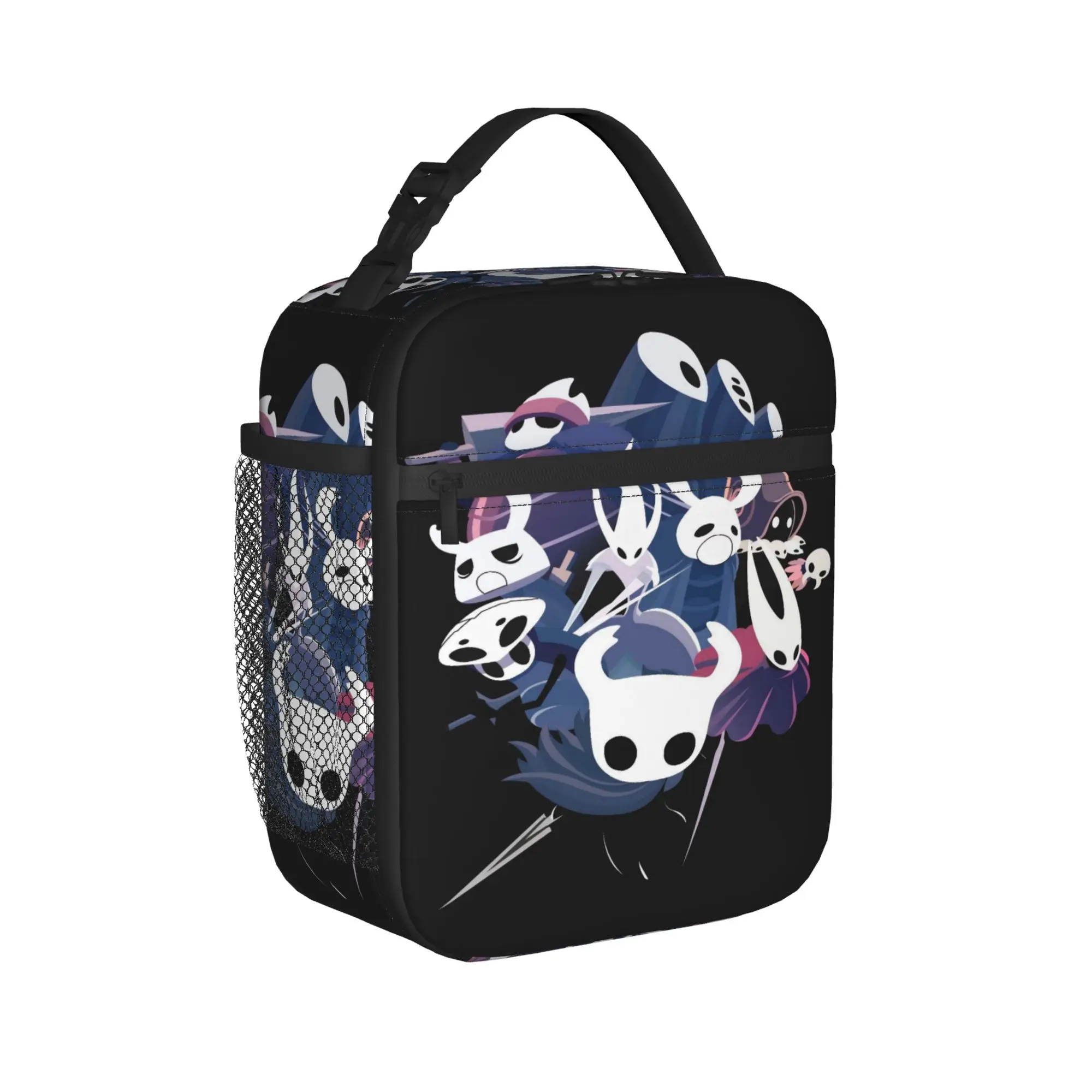 Hollow Knight Video Game Lunch Bag  Leisure Lunch Box Picnic Portable Zipper Thermal Lunch Bags For Girls Oxford Cooler Bag
