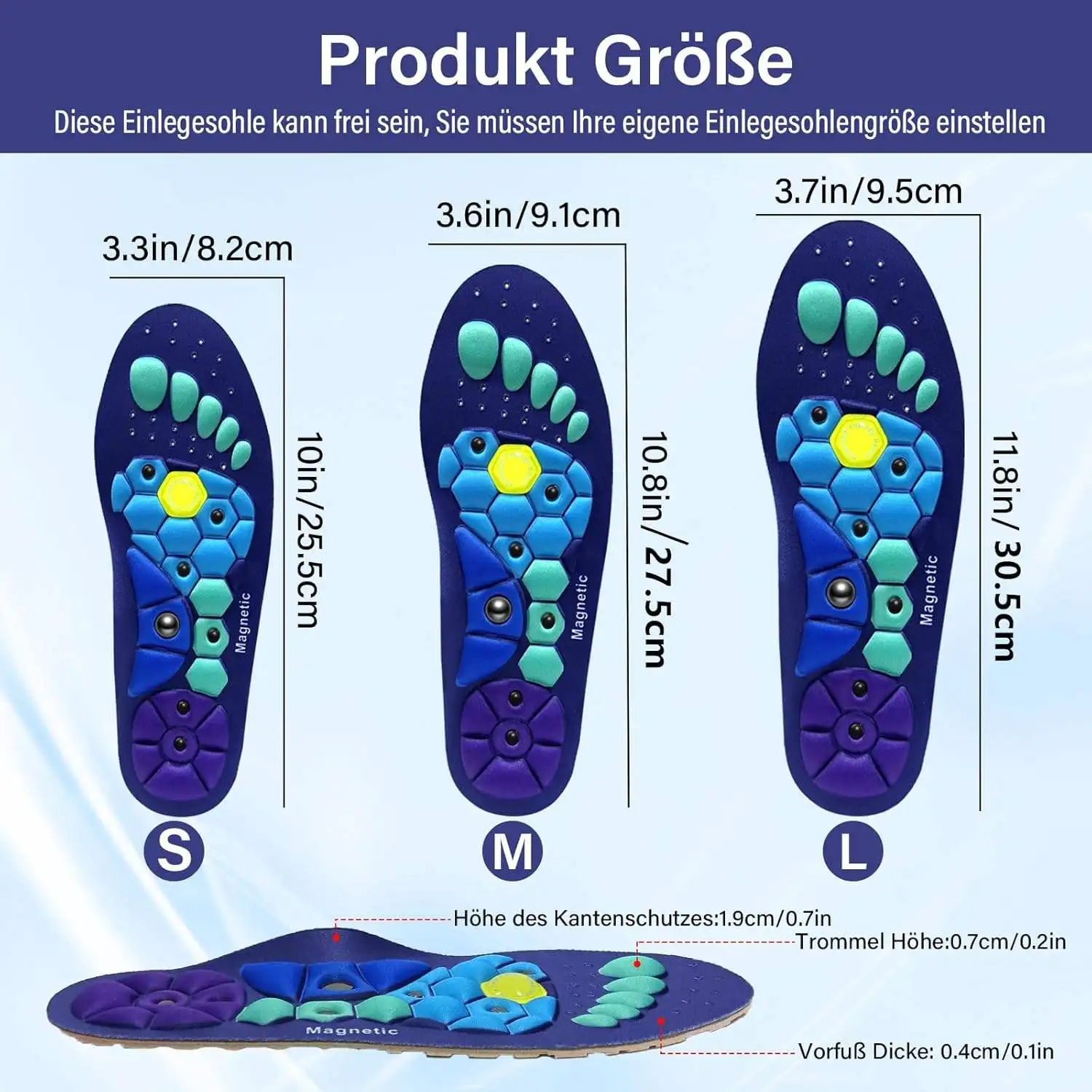 العلاج المغناطيسي النعال الرياضية تدليك القدم العلاج بالابر نعل مكافحة التعب الرعاية الصحية منصات الأحذية