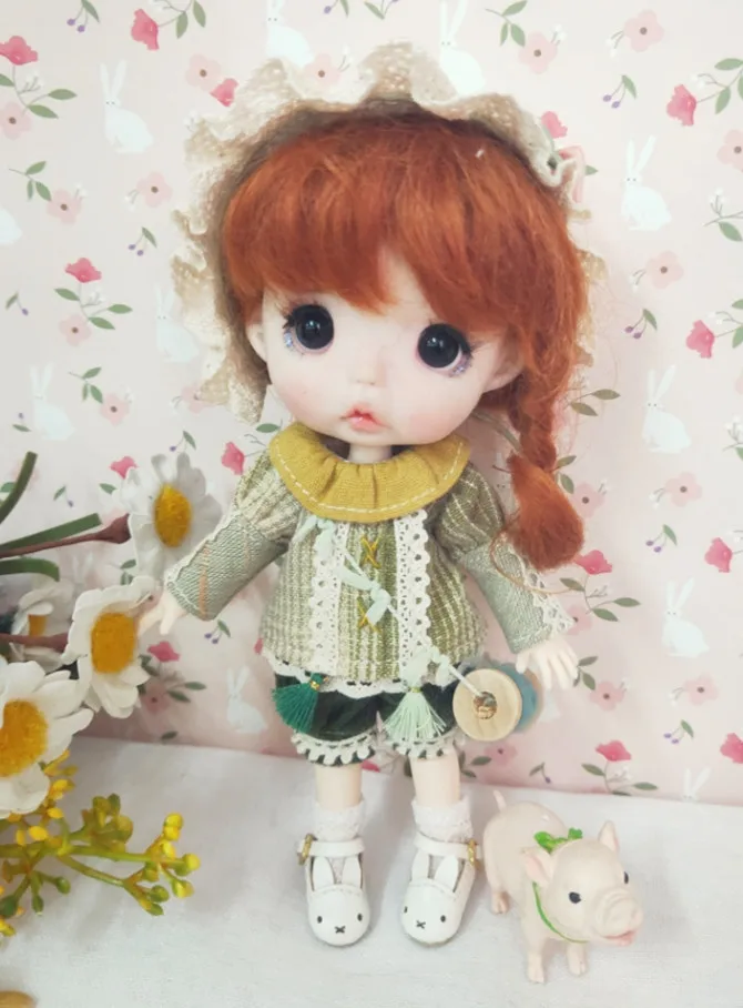 

OB11 doll clothes set suitable for ob11 Molly GSC 1-12 size cute weaver girl suit doll accessories (four points)