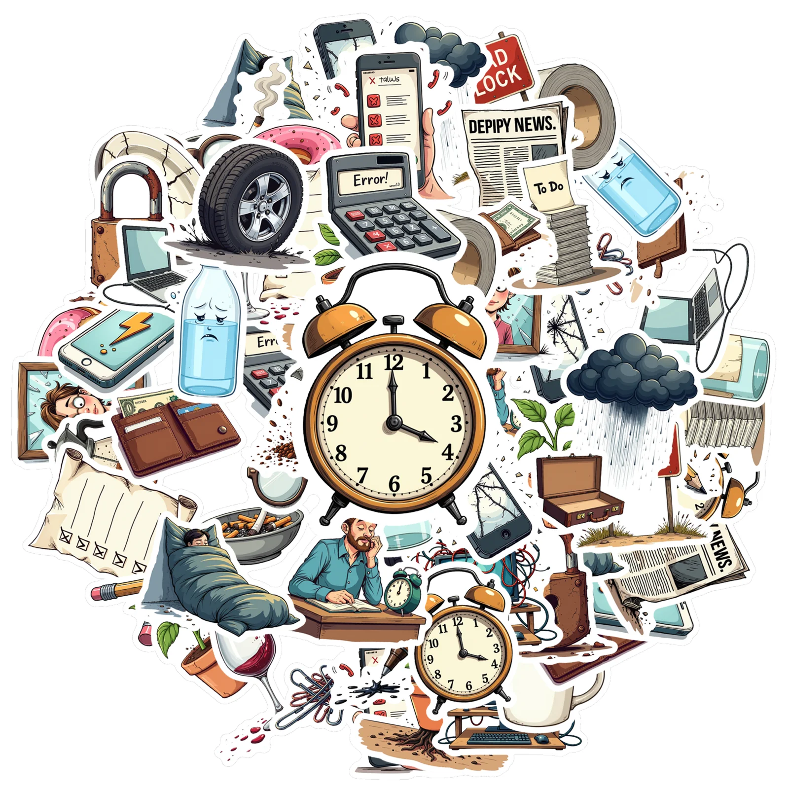 35pcs-50pcs Decals  Playful Kids Stickers Toy DIY Stickers Teacher Reward Stickers for  Fridge Car Sticker Phone