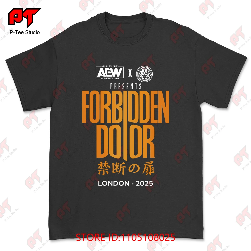 AEW All Elite Wrestling X NJPW Forbidden Door London 2025 T-Shirt (XXL)