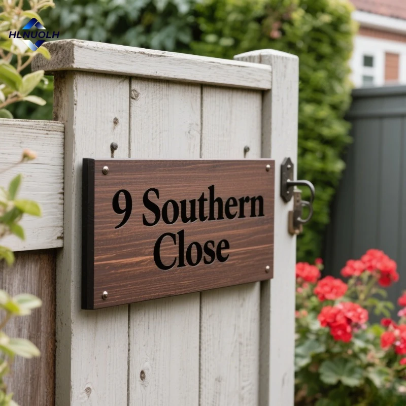 

Custom Wood Signs Personalized Customized Laser Engraving Wooden Plaques Outdoor House Number and Street Number Plaque Decor