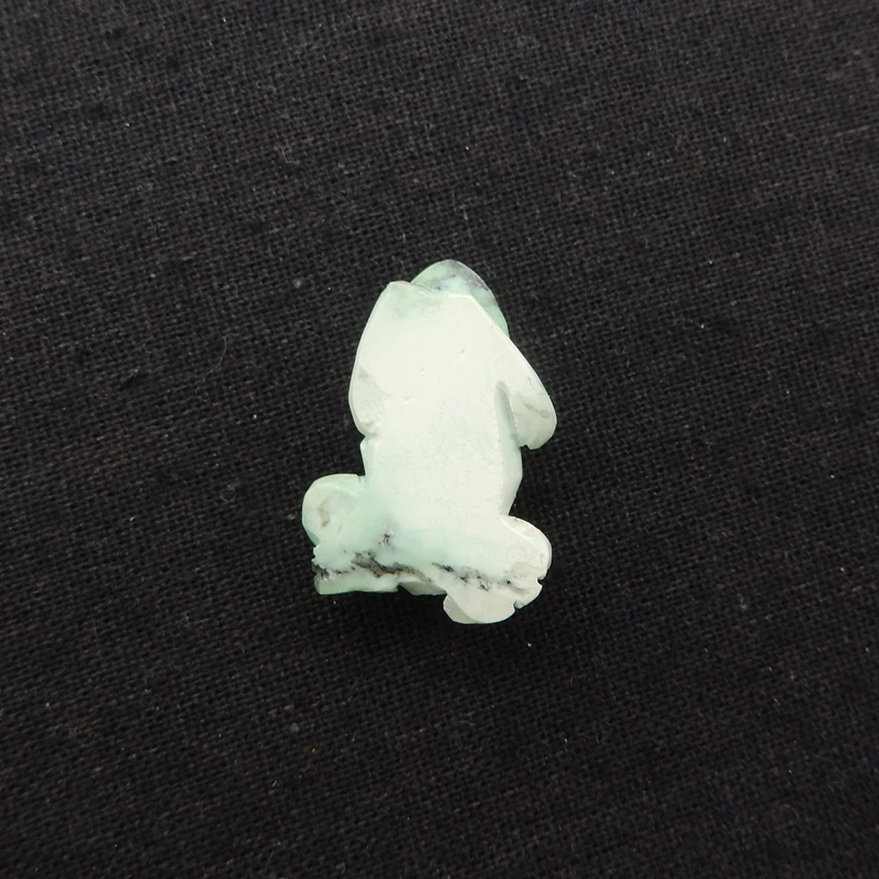B&F Handmade Cute Frog Accessory Green Howlite Beads Genuine Natural Stones for Office Desktop Unique HandCrafted Jewelry